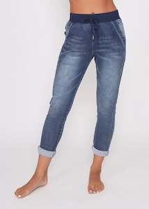 Riley Joggers: MONACO RILEY JOGGER - Blue Wash