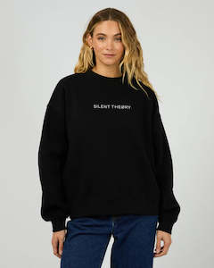 Womens Sweatshirts Crews: SILENT THEORY LOGO CREW - BLACK