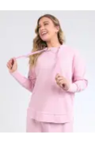 Womens Sweatshirts Crews: FOXWOOD SIMPLIFIED HOODIE - Blossom