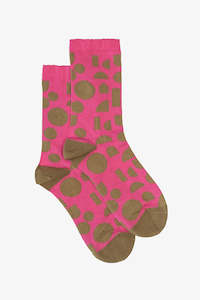 ANTLER SOCKS - PINK TERRAZZO
