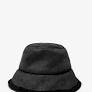 Hats: ANTLER SHERPA BUCKET HAT - Black