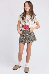 The Little Foxs Den: EVE GIRL HOLLY SKORT - Leopard