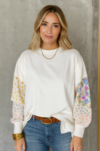 Womens Sweaters Crews: PRICKLE & POLLY - Dotti Sweatshirt