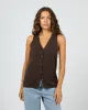 SILENT THEORY ELLIS VEST TOP - Chocolate