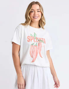 Womens T Shirts: FOXWOOD SPEZIATA TEE - Vintage White
