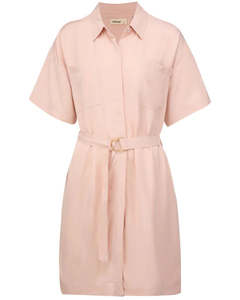 Womens Shirts: MOKE CORA SHIRT DRESS - Dusty Rose