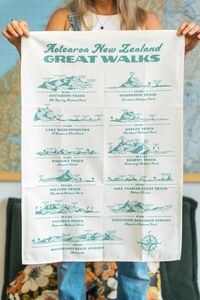 Beach Towels: LOVE THY LAND TEA TOWEL -  Great Walks
