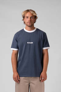 RPM RINGER MENS TEE - Slate Blue