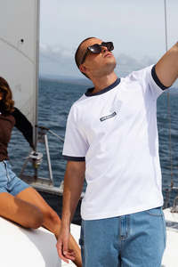 RPM RINGER MENS TEE - White