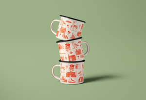 LOVE THY LAND Backcountry Huts enamel mug