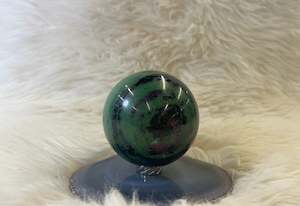 Spheres: Ruby in Zoisite Sphere Larger