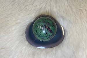 Spheres: Ruby in Zoisite Sphere Smaller