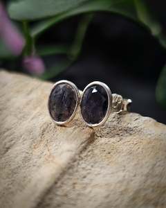 Bracelets: Sterling Silver Saphire Studs