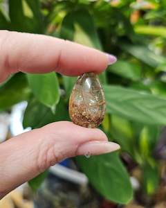 Tumblestones: Rutilated Quartz Teardrop #3