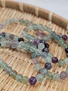 Bracelets 1: Rainbow Fluorite Bead Bracelet