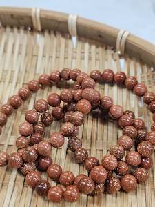 Goldstone Bead Bracelet