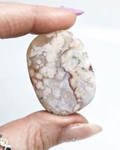 Palm Stones: Flower Agate Palmstone #2