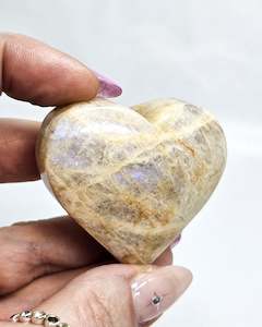 Hearts: Belomorite Moonstone Heart