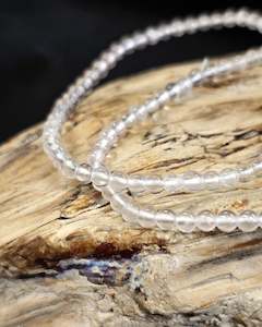 4mm Clear Quartz Bead Bracelet