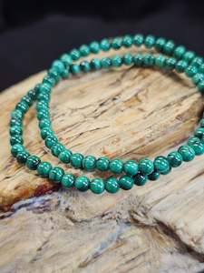 Bracelets 1: 3.5mm Malachite Bead Bracelet