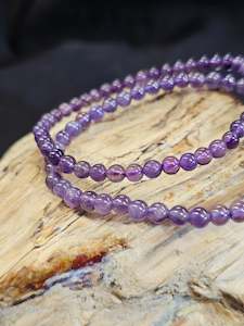 4mm A+ Amethyst Bead Bracelet