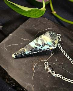 Home Accessories: Amazonite & Tourmaline Pendulum