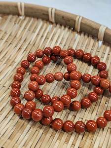 8mm Red Jasper bead bracelet
