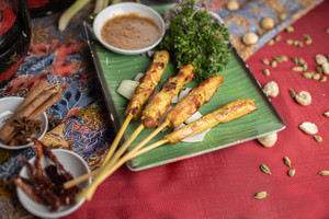 Chicken Satay (4 sticks) The Long Bar on Bran