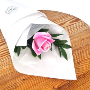 Products: MOTHERS DAY – Single Pink Rose