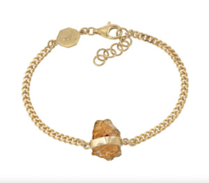 TIGER FRAME - BRACELET - ROUGH GEM CHAIN - CITRINE
