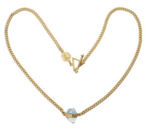 Scorpio: TIGER FRAME - NECKLACE - ROUGH GEM - AQUAMARINE - GOLD