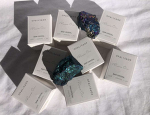 Capricorn: OPAL + SAGE - BOXED CRYSTAL - PEACOCK ORE