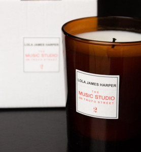 LOLA JAMES HARPER CANDLE - THE MUSIC STUDIO ON TRUFO STREET