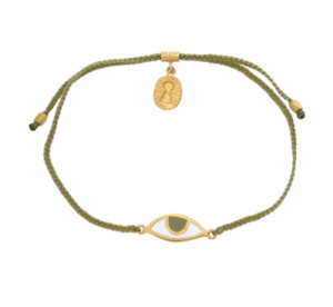 Tiger Frame: TIGER FRAME - EYE PROTECTION BRACELET - SAGE GREEN WITH HAZEL