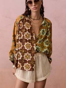 BOTEH - ALHAMBRA SWING BLOUSE - TIERRA