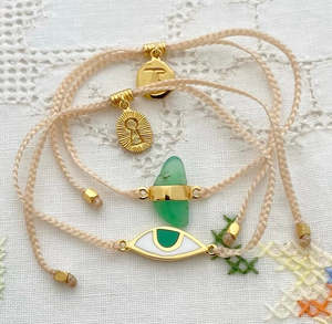 TIGER FRAME - BLESSING BRACELET PALE PINK CHRYSOPRASE - GOLD