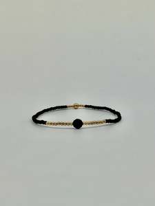 Dane Jewellery: DANE JEWELLERY - ONYX NOIR BRACELET - GOLD
