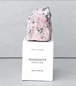 Jewellery 1: OPAL + SAGE - RHODONITE BOXED CRYSTAL