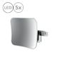 Emco Evo LED Square Wall Mirror, 5x Magnification (Hardwired) (8 Week Delivery)