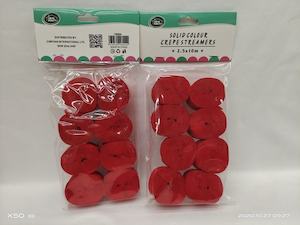 Anzac Craft Supplies: Red Crepe Paper Streamers
