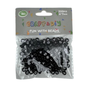 Beads 1: Alphabet Beads Black
