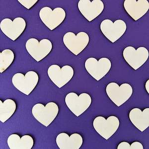 Mini Wood Hearts