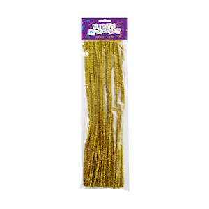 Gold glitter Chenille Sticks 40pcs