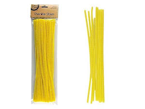 Chenille Sticks 50pc Yellow