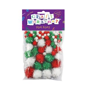 Christmas 2: Christmas Pom Poms Glitter