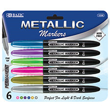 Christmas 2: Metallic Permanent Markers 6pc
