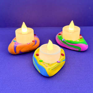 Diya Air Dry Clay Tealight Holder Craft