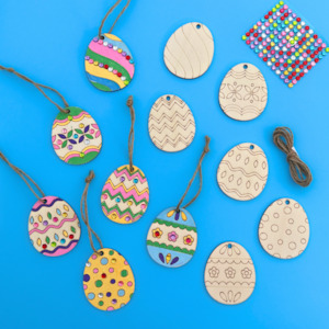 Patterned Easter Eggs (Wood)