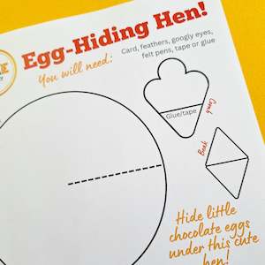 Easter Crafts 1: Egg-Hiding Hen Free Printable