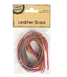Leather Strips 7pc 3mm x 1m